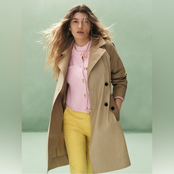 NWT Free Assembly Women's 2-tone Tan/Beige Trench Coat Sz XL 16/18 - Picture 6 of 15